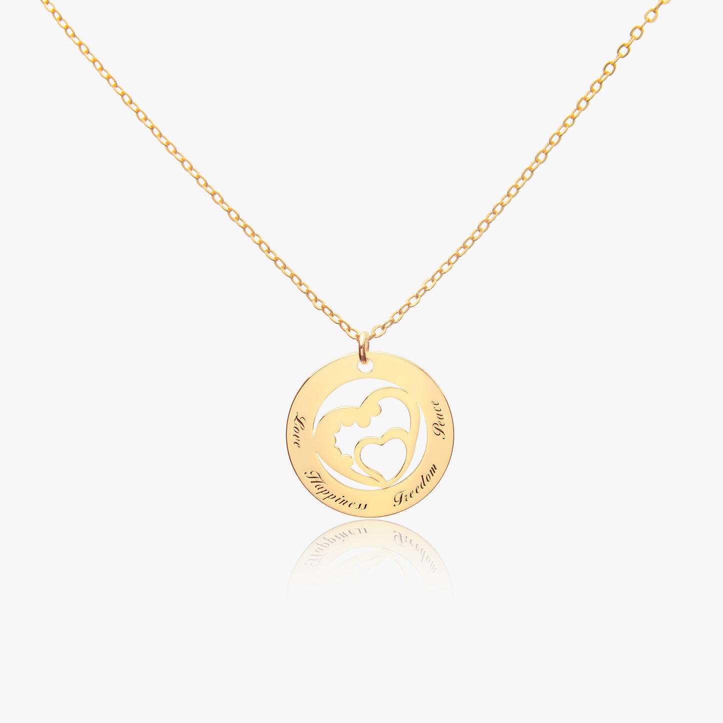 Circle with Heart Pendant - without Diomand