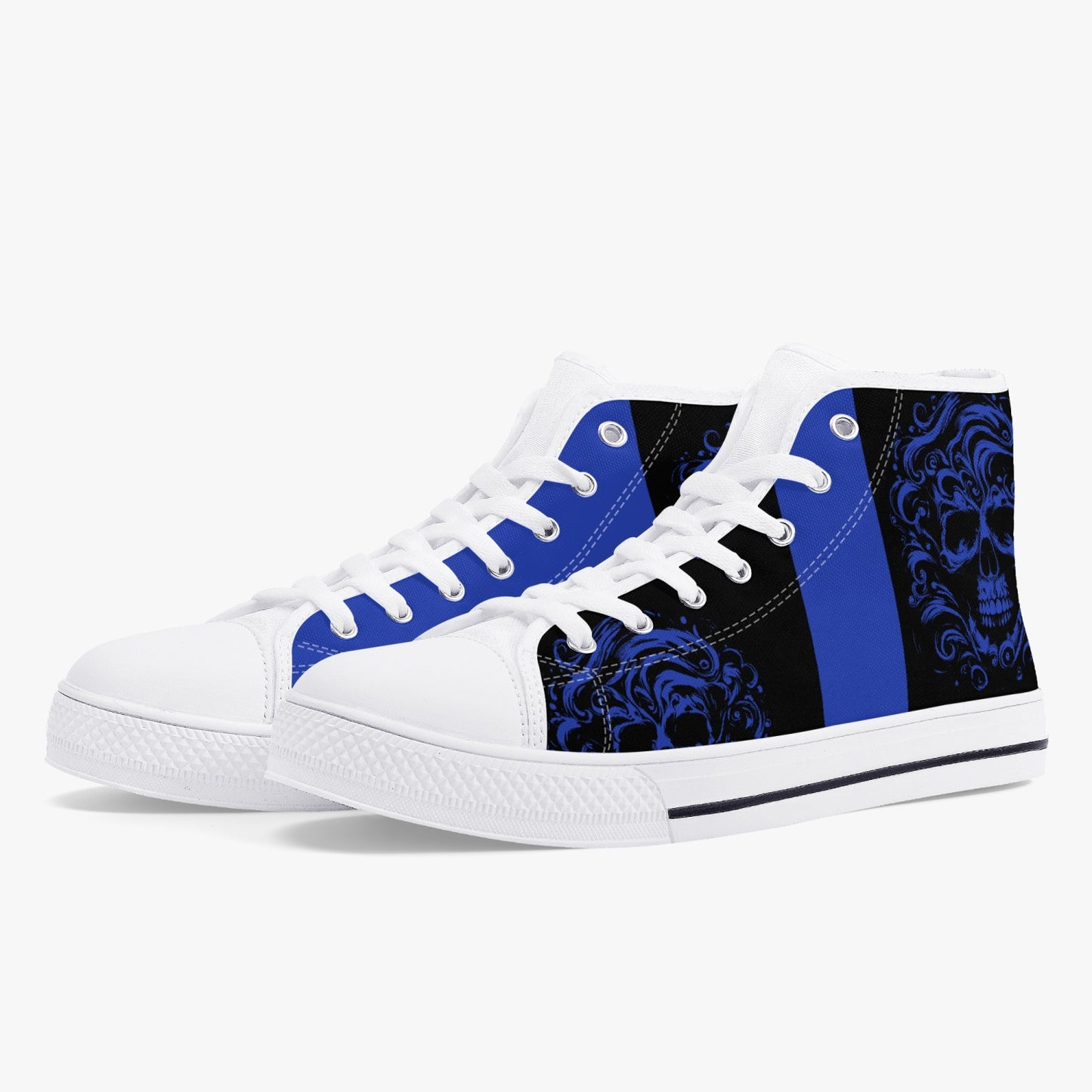 Classic High-Top Canvas Shoes - White/Black