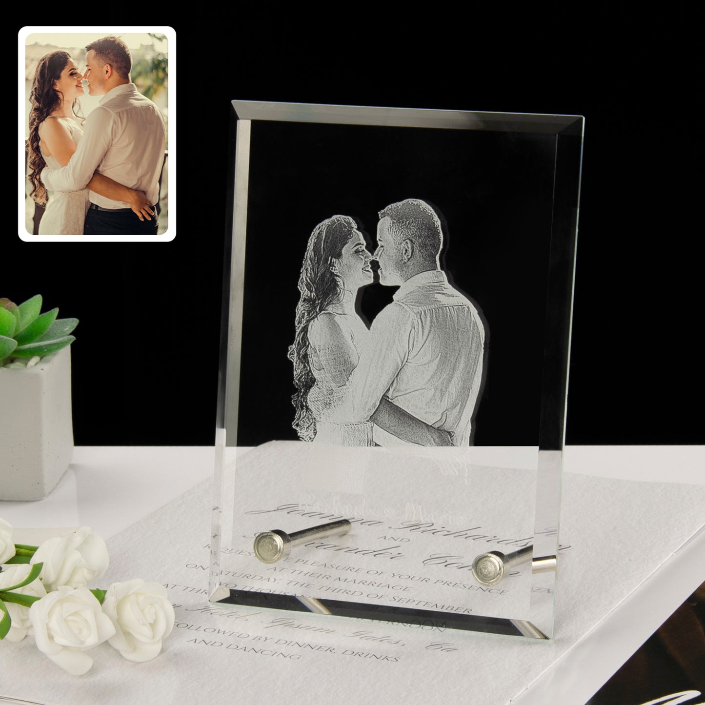 3D Engraving Crystal Photo Frame