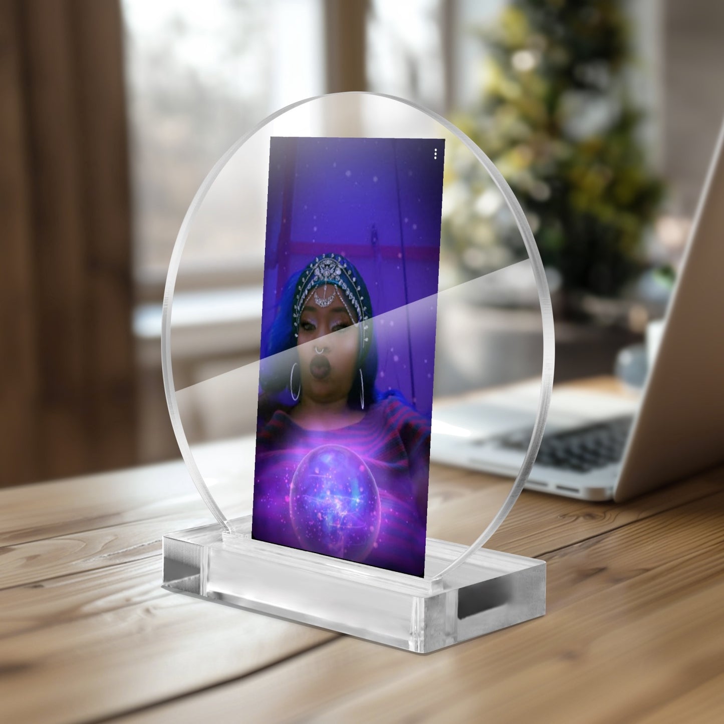 Acrylic Plaque with Stand - Round