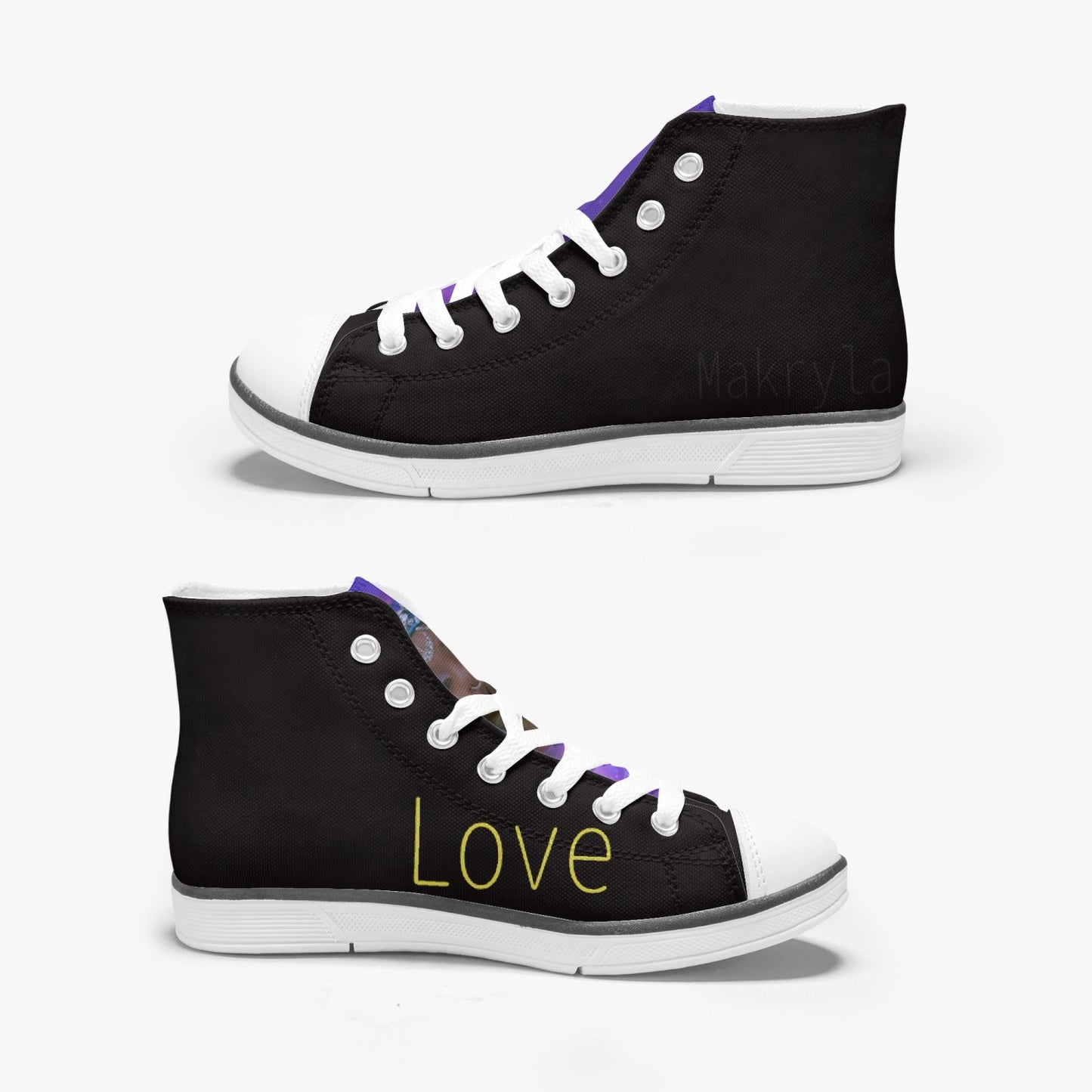 Light Kid's High-Top Canvas Shoes