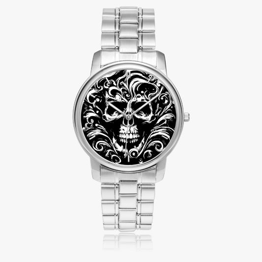 Folding Clasp Type Stainless Steel Quartz Watch (With Indicators)