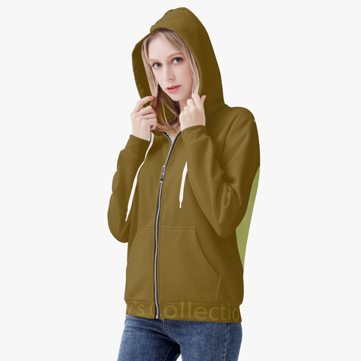 Mary's Collection Women's AOP Full Zip Up Hoodie