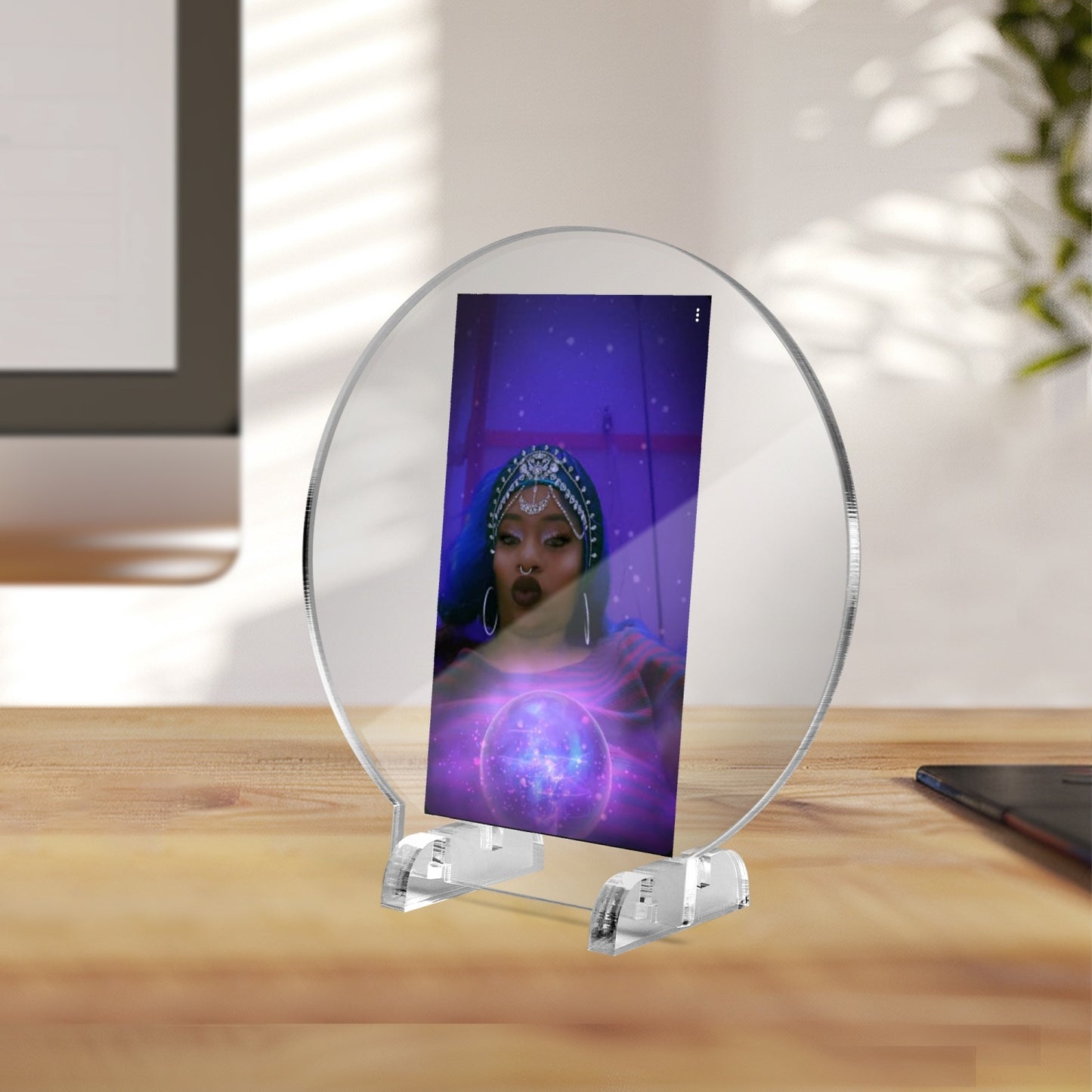 Acrylic Plaque with Stand - Round