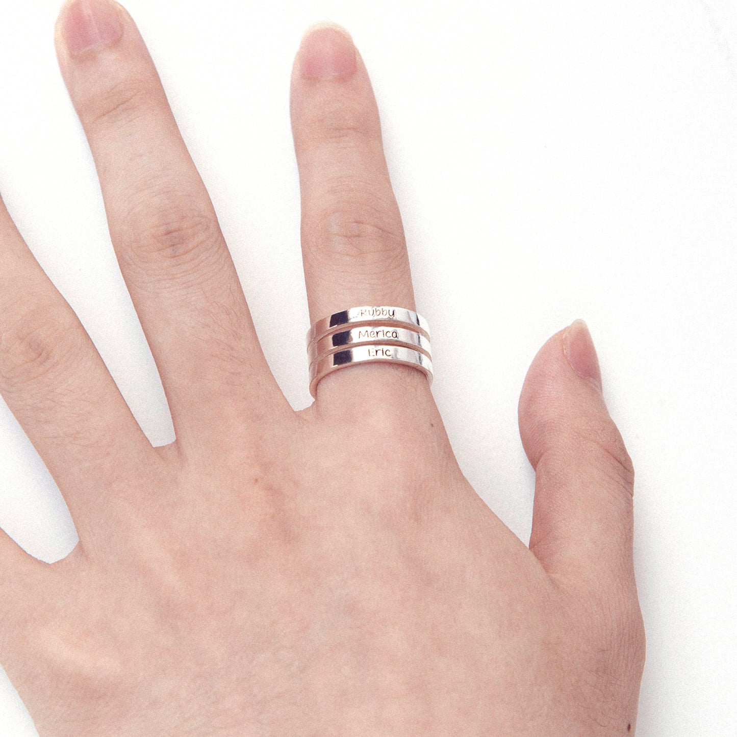 Stackable Name Ring- 925 Silver