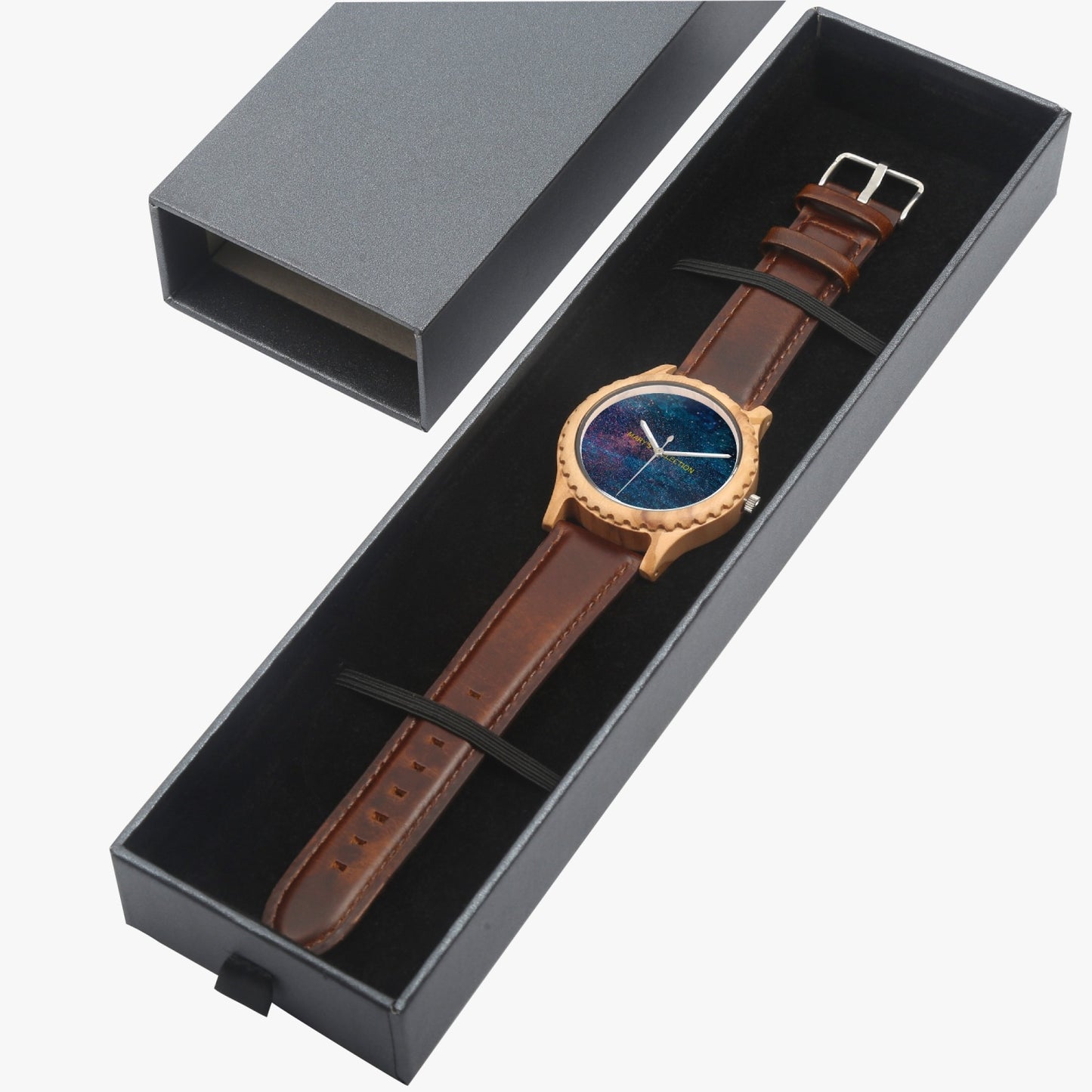 Italian Olive Lumber Wooden Watch - Leather Strap